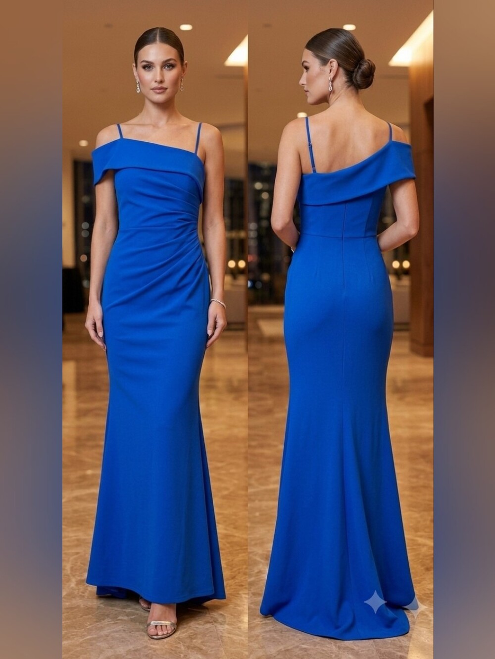 Eliza J Womens One Shoulder Maxi Evening Dress SIZE 6